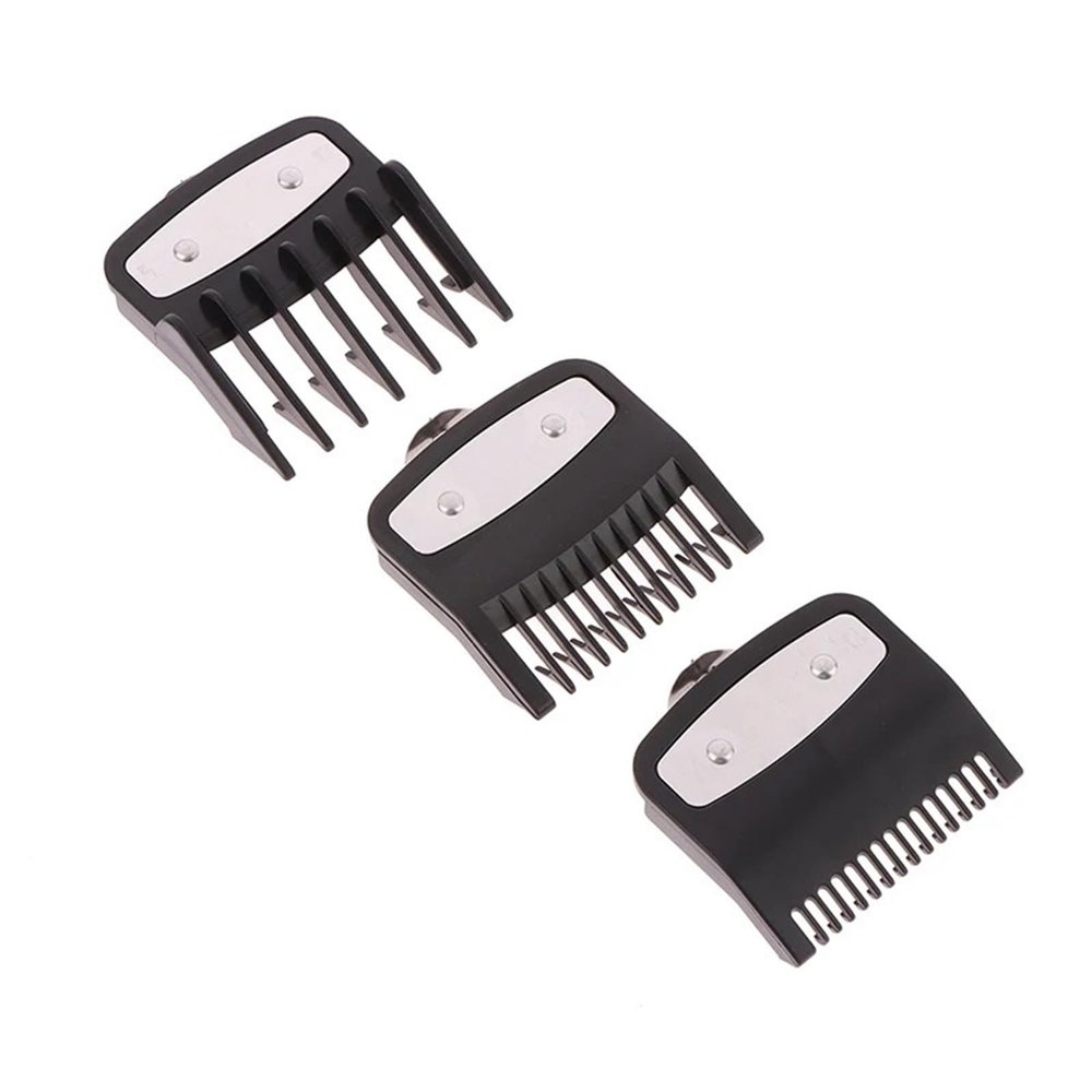 Black Limit Comb Set Hair Clipper Guards Guide Combs Trimmer Styling Tools Attachment Compatible 1.5mm 3mm 4.5mm