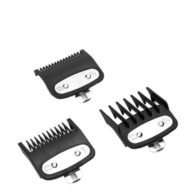 3Pcs/set Black Limit Comb Hair Clipper Guards Guide Combs Trimmer Styling Tools Attachment Compatible 1.5mm 3mm 4.5mm