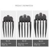 3pcs/set Electric Clipper Large Limit CombCompatible For WahlUniversal Push Shear Black 32/38/51mm G0310(GRAY) view 3