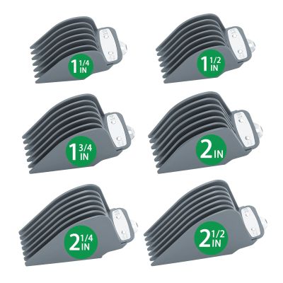 Clipper GuardsCompatible For WahlHair Clippers Trimmers With Metal Clip Premium 6 Size Cutting Lengths Limit Guide Comb Attachments(Gray)