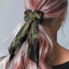 TSOVTHRID Camo Hunting Elastic Hair Ties No Damage Ribbon Satin Silk Hair Ties No Damage Womens Knotted Bow Chic Long Tails Accessory for Travel Pack of 2 view 2