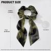TSOVTHRID Camo Hunting Elastic Hair Ties No Damage Ribbon Satin Silk Hair Ties No Damage Womens Knotted Bow Chic Long Tails Accessory for Travel Pack of 2 view 4