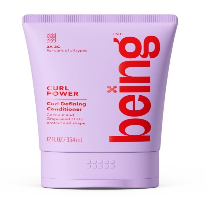 Be~ing CURL POWER Curl Defining Conditioner,Nourishes Curly Hair,Coconut & Grapeseed Oil - 12 fl oz