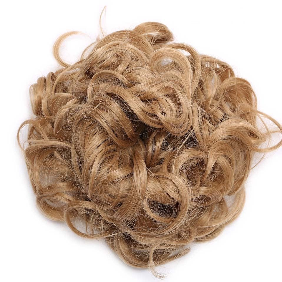 GSOUL Hair Bun Pieces for Women 80cm Women's Synthetic Bun Messy with Elastic Band Hair Curl Wig Ponytail Extension Extensions
