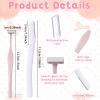 6Pack Eyebrow Razors Stainless Steel Dermaplaning Tool for Face, Small Eyebrow Shaver for Women Men Peach Fuzz and Fine view 3
