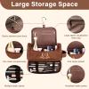 2025 Personlized Christmas Gifts for Mens, Large Toiletry Bag Engraved Initials Travel Bags for Men, Waterproof Leather Shaving Bags with 1 Keychain, Birthday Gifts for Husband, Boyfriend, Traveler view 4