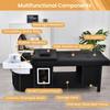Head Spa Equipment Massage Table with Shampoo Bowl, Head Spa Massage Bed with Water Cycle & Fumigation Stationary Esthetician Beds for Lash Physical Therapy Treatment Wax Beauty Salons, Black view 3