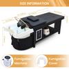 Head Spa Equipment Massage Table with Shampoo Bowl, Head Spa Massage Bed with Water Cycle & Fumigation Stationary Esthetician Beds for Lash Physical Therapy Treatment Wax Beauty Salons, Black view 4