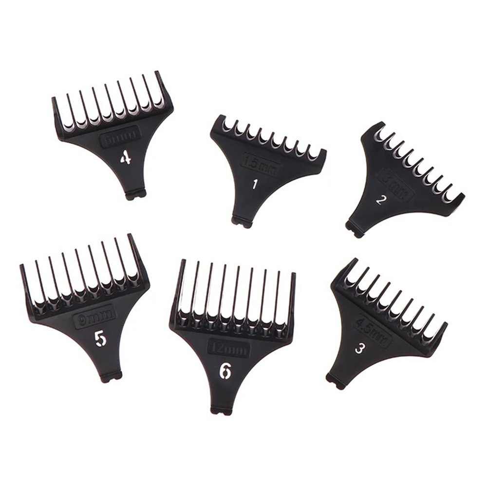 6Pcs/set 1.5/3/4.5/6/9/12 Mm For T9 Professional Hair Trimmer Limit Comb Universal Guards Hairdresser Hair Cutting Guide Barber