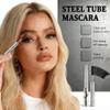 Upgraded Iron Metal Wand Mascara - Waterproof Tubing Formula, Long-Lasting 3D Curling, Smudge-Proof & Flake-Free (Black) view 2