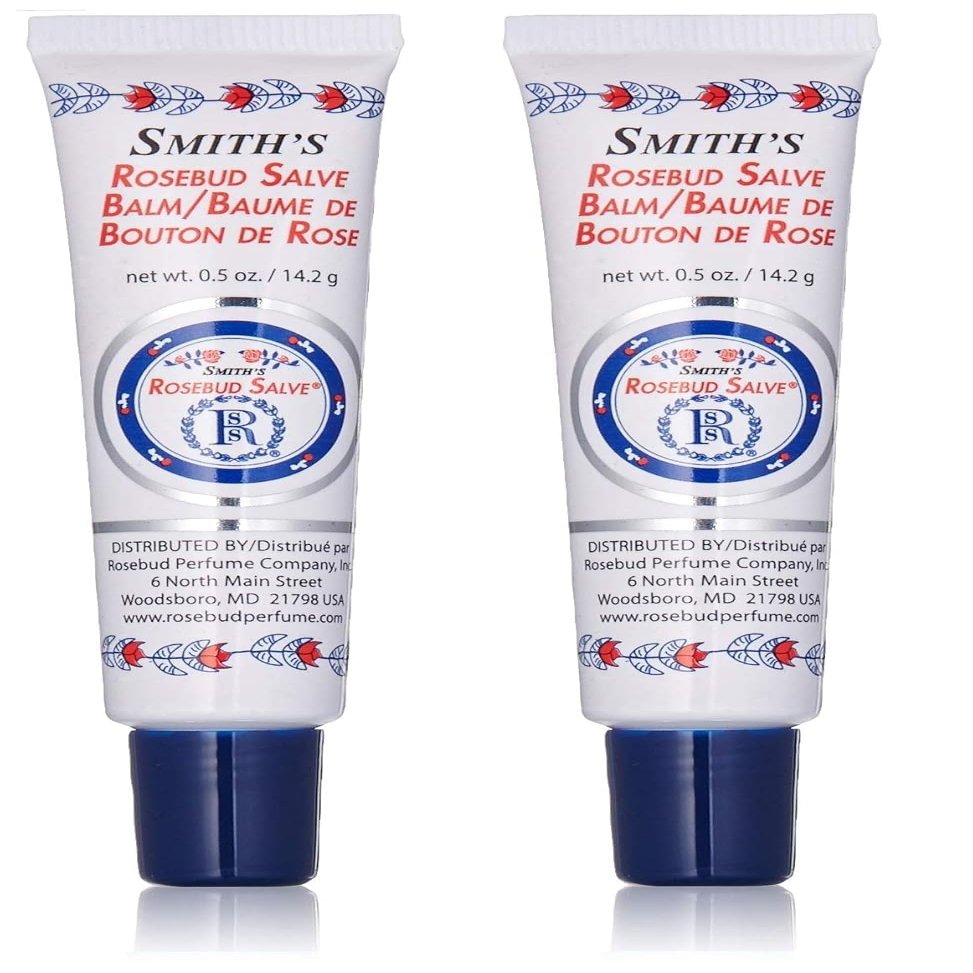 Rosebud Perfume Company - Smith's Rosebud Salve Lip Balm Tube, .5 oz each (Pack of 2)