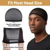 10Pcs Wave Caps, Stocking Wave Cap for Men Stretchy Wig Cap for Women, Lightweight Beanie for Quick Waves Hairnet for Men & Women, Comfortable Fit, Black view 2