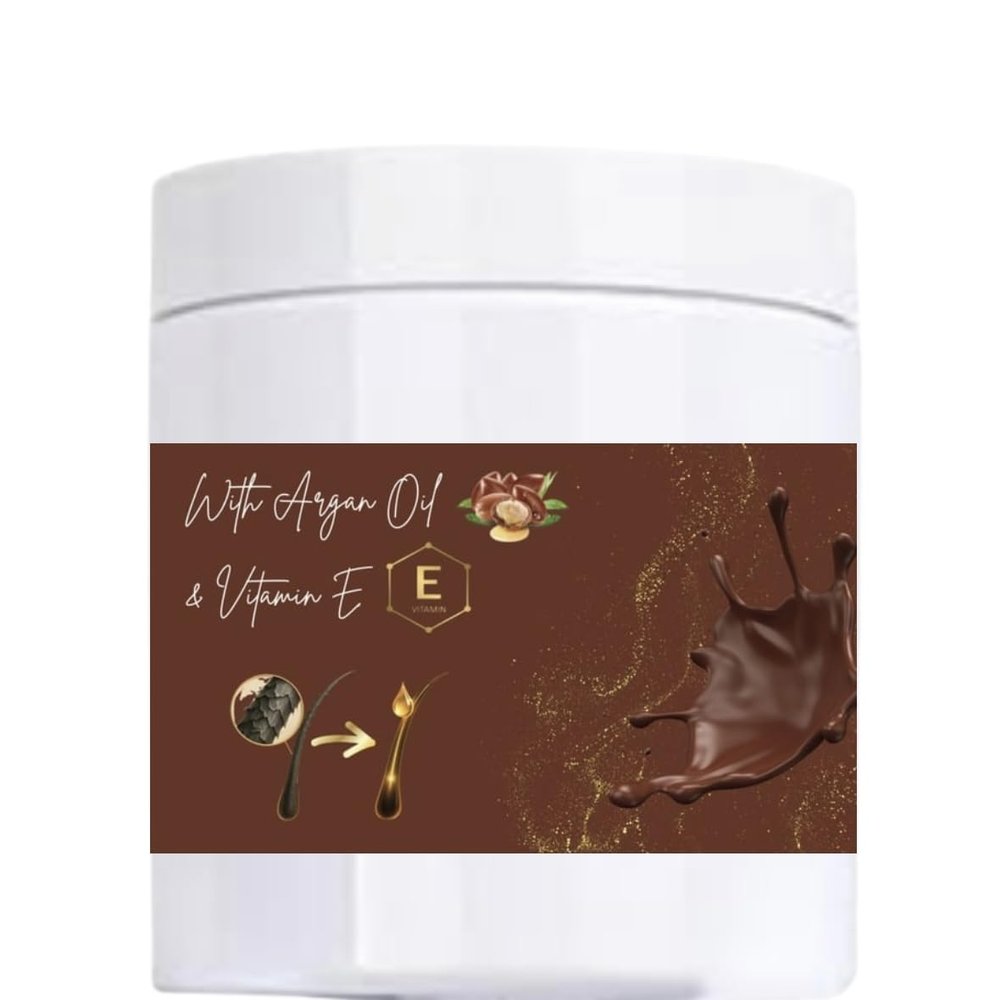 Blossom-LAB Chocolate Hair Mask | 8 Oz | Deep Conditioning Treatment for Dry Damaged Hair, with Argan Oil, Keratin, Biotin, Vitamin E, and Chebe Extract, for Smooth, Long, and Deeply Hydrated Hair