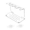 AlluraPet Razor and Brush Holder Wall Mounted Transparent Acrylic Organizer Space Saving for Bathroom 6.69x3.15x4.53 inch view 1