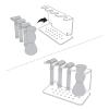 AlluraPet Razor and Brush Holder Wall Mounted Transparent Acrylic Organizer Space Saving for Bathroom 6.69x3.15x4.53 inch view 3
