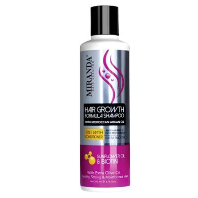 Miranda, Hair Growth Formula Shampoo, 200ml, 2 In 1 with Conditioner (Pack of 1)
