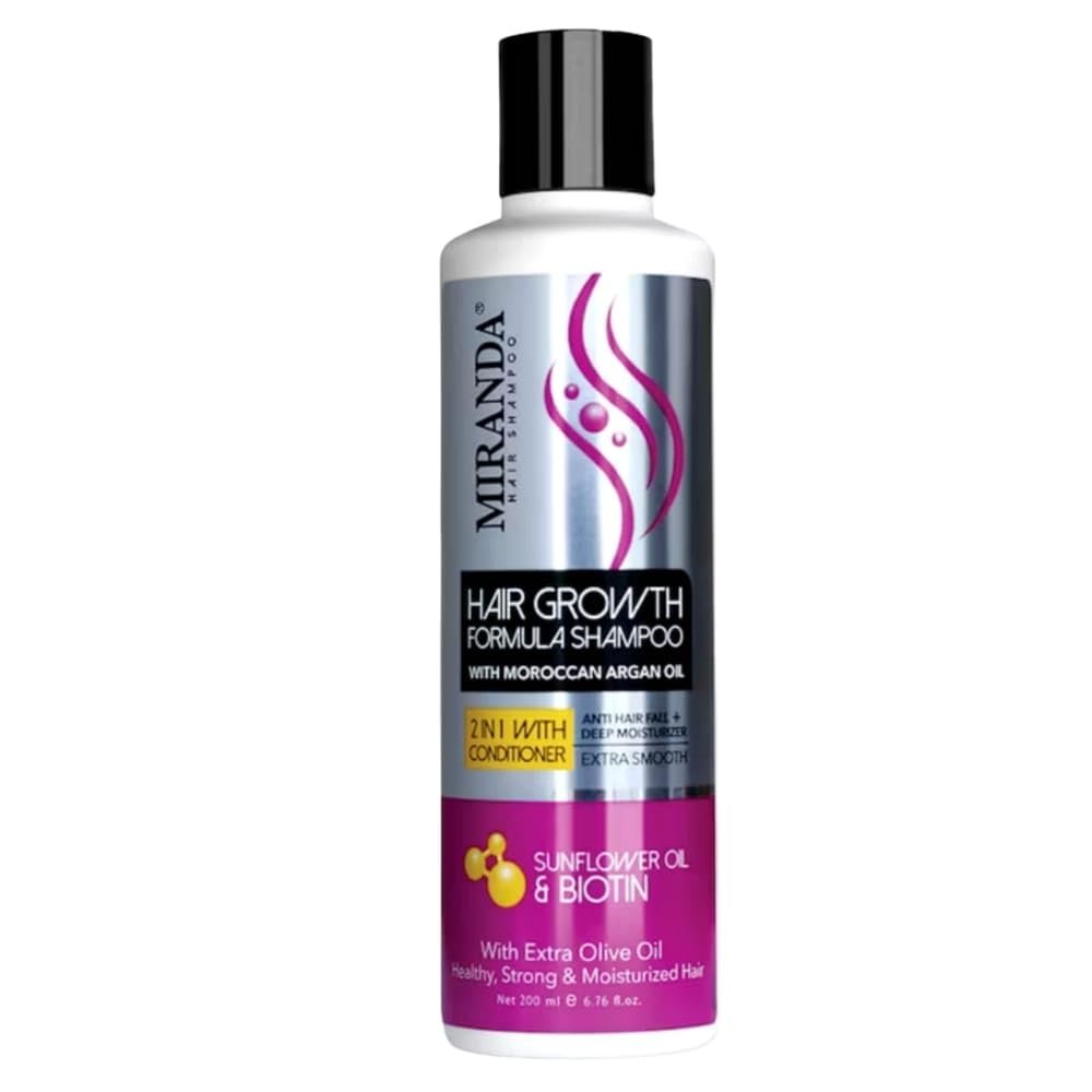 Miranda, Hair Growth Formula Shampoo, 200ml, 2 In 1 with Conditioner (Pack of 1)