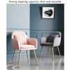 Modern Pink Vanity Chair with Black Metal Legs  Stylish Makeup Stool for Dressing Table Salon & Bedroom  Versatile Shoe Bench (No Cushion) view 2