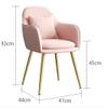 Modern Pink Vanity Chair with Black Metal Legs  Stylish Makeup Stool for Dressing Table Salon & Bedroom  Versatile Shoe Bench (No Cushion) view 3