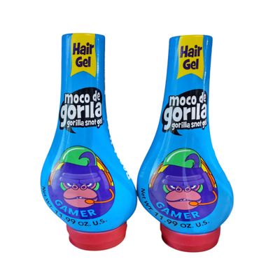 (2) Moco de Gorilla Hair Gel, Gamer Style, Blue Bottle Snot Gel, Strong Hold Styling, 1.99 oz