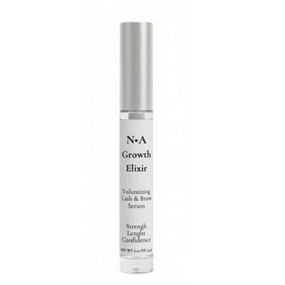 NA Growth Elixir Lash & Brow Serum - Advanced Biotinoyl Tripeptide-1 Peptide Formula for Longer, Thicker, Fuller Lashes - Prostaglandin-Free, Vegan, Cruelty-Free - Professional Grade (0.14 oz / 4mL)