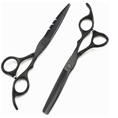 5.5/6 inch hair clipper set, includes 2 thinning shears and hair clipper (5.5 Inch Black B)