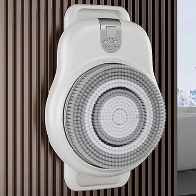 Electric Back Scrubber Wall-Mounted Exfoliating Brush - 360 Automatic Body Cleaning Pad with 2-Speed Settings for Deep Cleansing in Showers