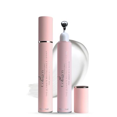 Collagen Tripeptides - All Natural Collagen, Peptide Complex Under Eye Lift, Firming Serum for Puffiness, Tired Eyes, with Niacinamide + Fine Lines, Wrinkles, Anti-Aging, Hydrating