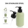 KITCHENKARATLY 3pcs 44mm Threaded Soap Pump: Replacement Hand Soap Bottle Pump - Stainless Steel Dispenser Heads - for Shower Gel, Shampoo, Lotion view 3