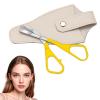 Eyebrow Trimmer Scissor for Women, 2-in-1 Professional Stainless Steel Eyebrow Scissors with Comb, 2025 New Grooming Makeup Tool Xmas Stocking Stuffer (yellow) view 1