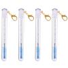 JEWEDECO 4pcs Eyelash Brush Mascara Wands Keychain Plastic Fiber Makeup Applicators for Women Daily Use Travel Beauty Tools Blue view 1