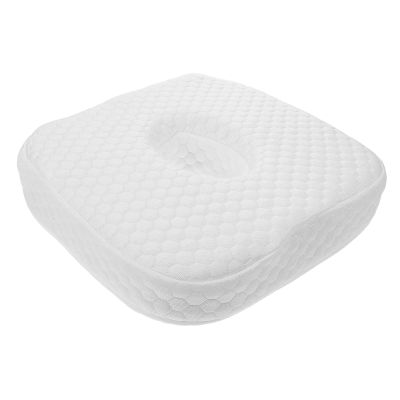 KITCHENKARATLY Ear Piercing Pillow with Hole Memory Foam Pillow Piercing Sleeping Earlobe Protector Cushion for Side Sleepers Inflammation Protection