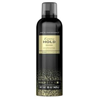Extra Hold Volumizing Hair Styling Mousse, 15 oz - (1 pack)., Black
