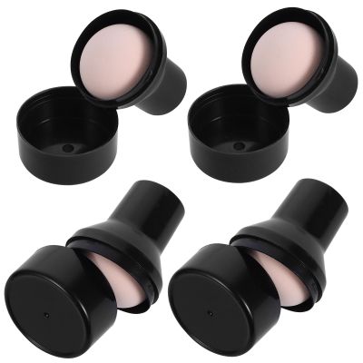 Alipis 4Pcs Mushroom Shape Powder Puff Makeup Applicators for Face and Eyes Skin Color with Handle and Case Washable Cosmetic Sponge for Wet and Dry Use Reusable Beauty Tool for Women