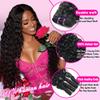 Burmese Curly 3 Bundles Water Wave Human Hair (16 18 20) 100% 12A Unprocessed Virgin Hair Bundles Deals Human Hair Extensions Spiral Curly End 3c4a Quick Weave Hair for Women Natural Black view 2