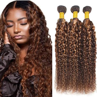 18 20 22Inch P430 Highlight Brown Bundles Highlight Water Wave Bundle Human Hair Double Weft 3 Bundles Hair Weave for Women300g/Pack
