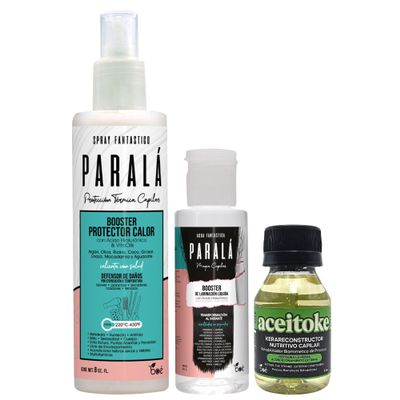 Hair Reset Super Set 3-Step Hair Recovery Kit with Heat Protectant Spray, Lamellar Treatment & Keratin Reconstructor Anti-Frizz, Repair, Shine & Strength for All Hair Types