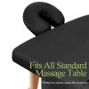 Comfyanno 4 Sets Massage Table Sheets Sets, 3 Pcs Professional Microfiber Massage Bed Sheets, Soft, Light-Weight, Stain & Wrinkle Resistant, Includes Flat & Fitted Sheet, Face Cradle Cover - Black view 4