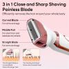 4 in 1 Painless Hair Removal Epilator Rechargeable Trimmer Women Body Razor Face Leg Armpit Bikini Pubic Shaver Hair Remover(A) view 2