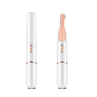 Electric Eyebrow Trimmer Automatic Womens Eye Brow Shaper Razor Face Hair Remover Women Eyebrow Shavers Pencil Pocketknife(White)