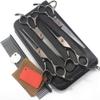 5 kit Japan 440c 7 Black pet Dog Grooming Hair Scissors Cutting Shears Haircut thinning Barber Hairdressing Set view 4