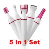 5 in 1 Set Women Epilator Female Eyebrow Trimmer Lady Shaver Hair Removal Shaver Machine Face Depilador Bikini Depilatory Tool view 2