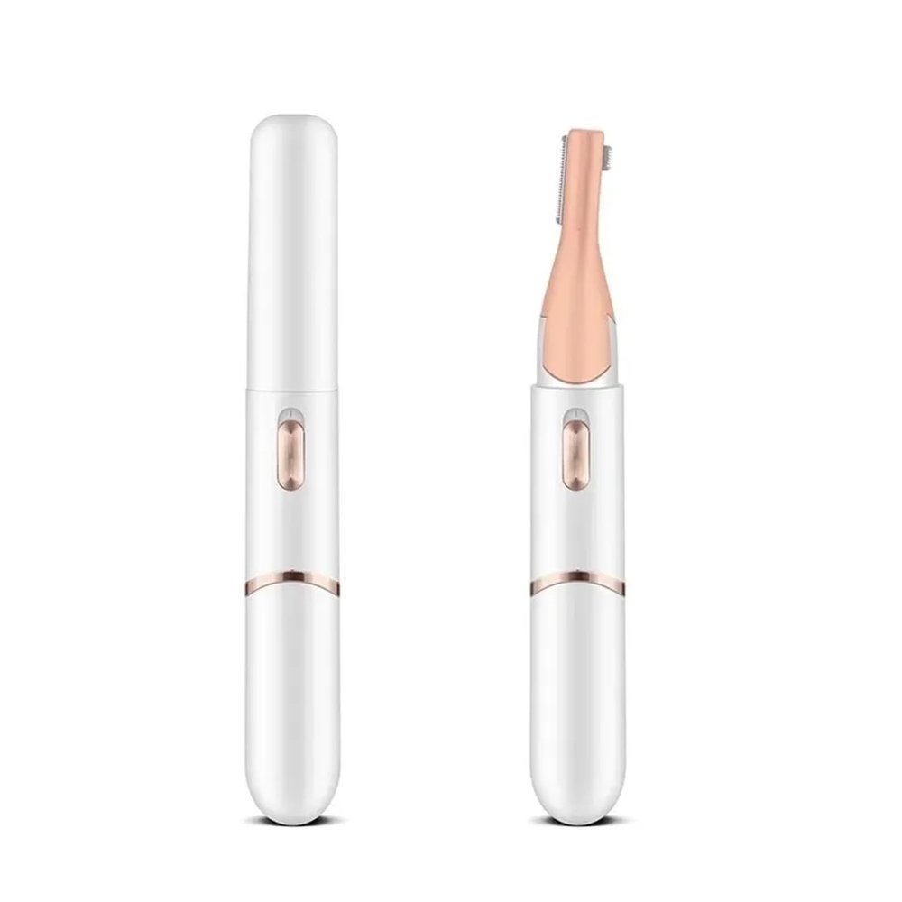 Electric Eyebrow Trimmer Automatic Womens Eye Brow Shaper Razor Face Hair Remover Women Eyebrow Shavers Pencil Pocketknife(White)