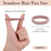 100PCS Hair Ties for Sports Yoga, Seamless Nylon Elastic Ponytail Holders for Thin/Thick Hair Stretchy Hair Bands Women Girls view 2