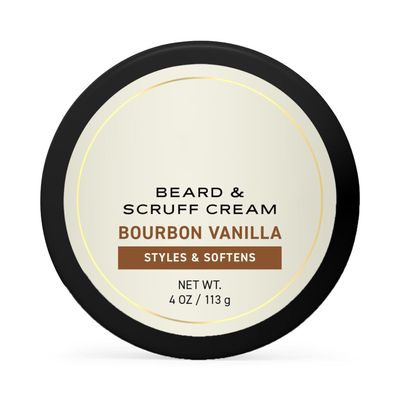 Beard & Scruff Cream, Bourbon Vanilla Scent 4 oz. (Pack of 1)