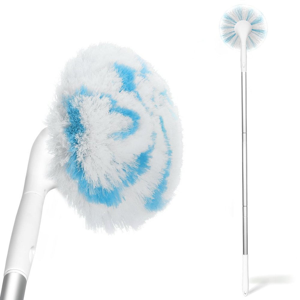 Fieploom Non-Scratch Tub Tile Scrubber Brush, 48" Long Handle (1-Pack)