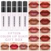 15-Piece Velvet Matte Liquid Lipstick Set, Waterproof Long Lasting Formula, Transfer-Resistant High Pigment Lip Stain with Mirror, Nude Shades Gift Collection view 2