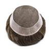 FACE MIRACLE Hair Piece For Mens Toupee Lace Hair Replacement System European Human Hair Piece Toupee For Men Bleached Knot Lace Hair Protesis 6X8#20 LIGHT ASH BLONDE 120% Density view 3