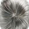 FACE MIRACLE Hair Piece For Mens Toupee Lace Hair Replacement System European Human Hair Piece Toupee For Men Bleached Knot Lace Hair Protesis 7X9#1B60#1B Off Black+60% Grey 120% Density view 4