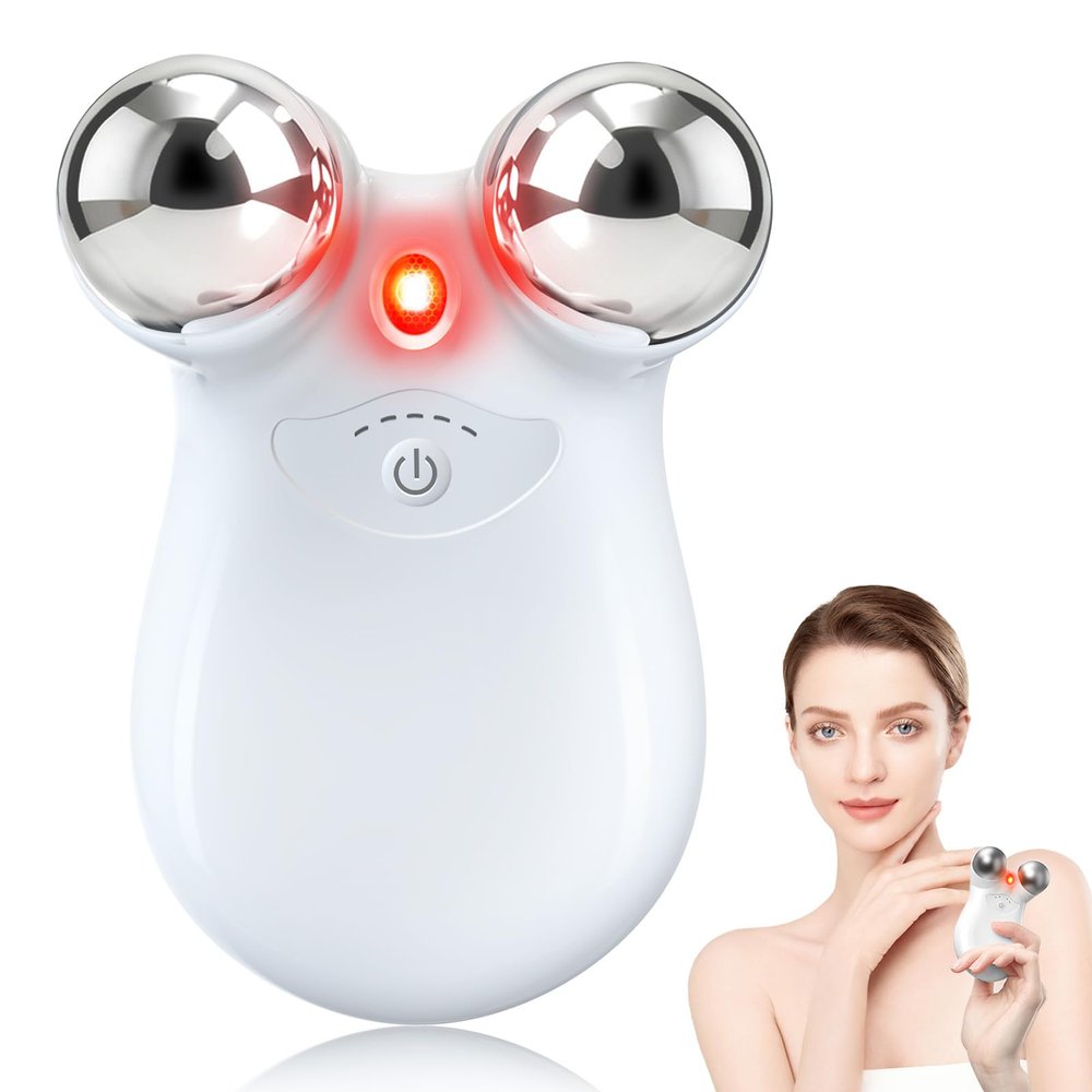2-in-1 Red Light Microcurrent Facial Device | Enhances Lifting & Firming Capabilities | Reduces Wrinkles and Puffiness | Smart Photon Micro-Current Device, Model:EP-300